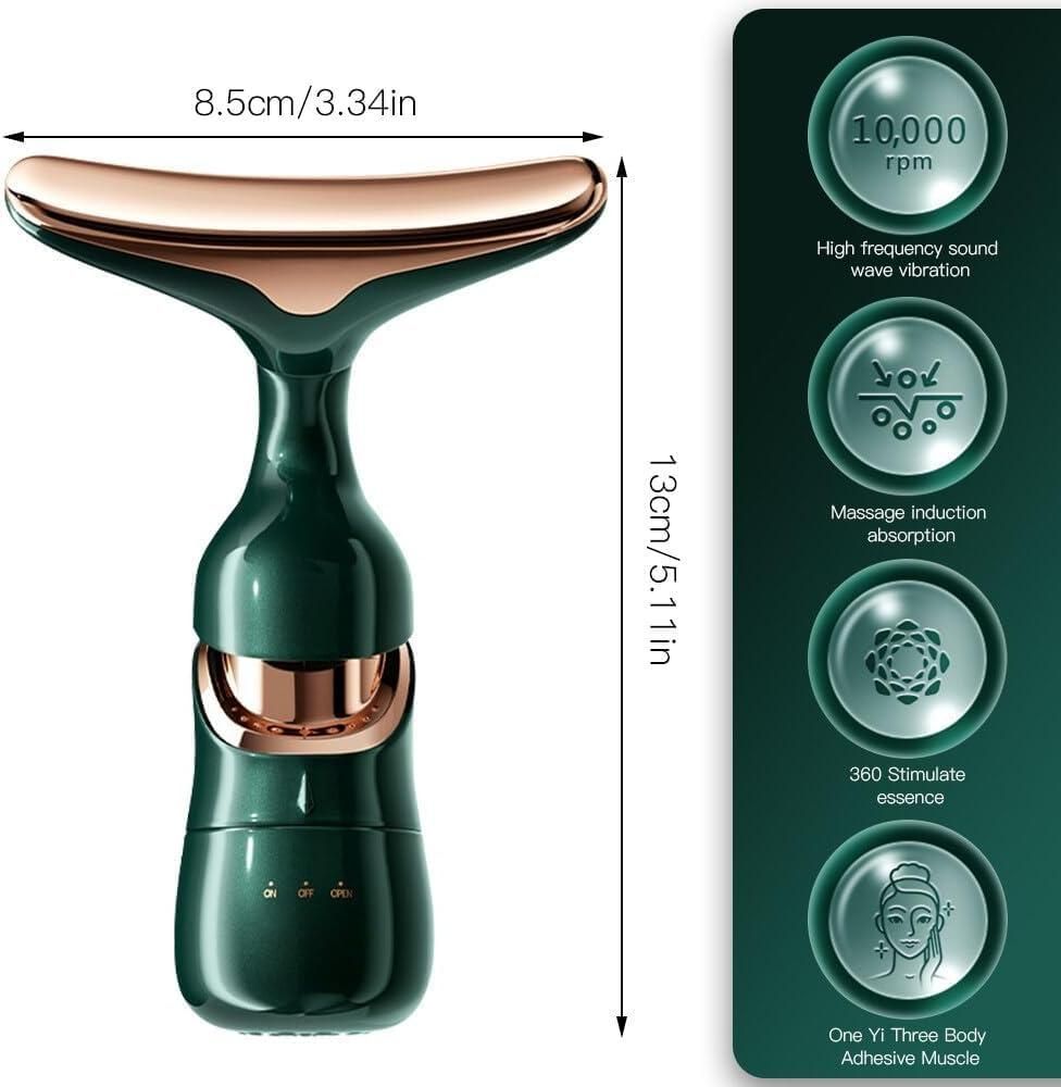 3-in-1 Anti-Aging Facial Massager for Eye, Neck & Face Lift